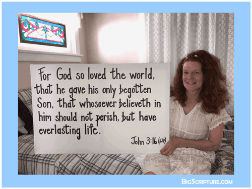 Big Scripture: Big Bible Verses on Canvas: John 3:16