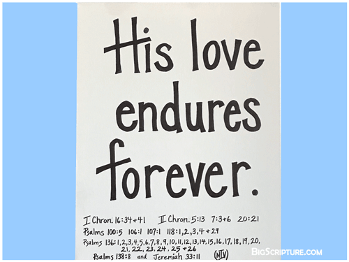 Big Scripture: Big Bible Verses on Canvas: Psalm 136 and more