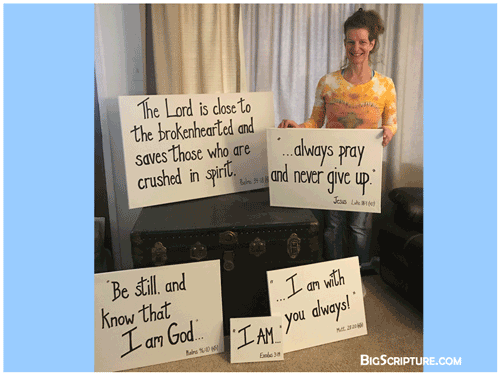 Big Scripture:  Big Bible Verses on Canvas:  Psalms with artist Debra Sheely